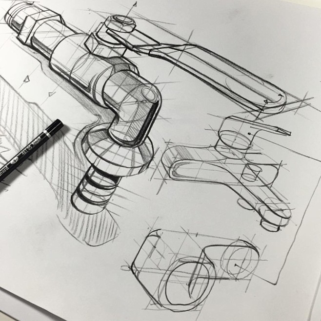 com 工業設計手繪線稿一組 weibo.com