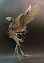空灵鸟
〜creaturesfromel
传统艺术 / 雕塑 / 幻想 creaturesfromel
混合媒体鸟雕塑。基于没有什么特别的品种，只是颜色和运动的理念。有小一些的机翼和尾部的羽毛内飞行的白鸟。