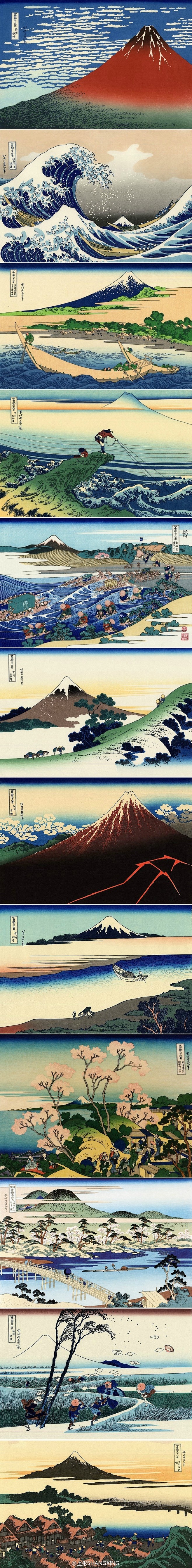 葛饰北斋 1760 1849 Katsushikahokusai 日本江户时代的浮世绘画家 他的绘画风格对后来的欧洲画坛影响很大 德加 马奈 梵高 高更等许多印象派绘画大师都临摹过他的作品 葛饰北斋代表作品 凯风快晴 神奈川冲浪里 骏州江尻 更多浮世绘作品 Http