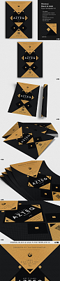 极简主义黑金设计风格PSD海报模板 Minimal Black Gold Flyer PSD V3