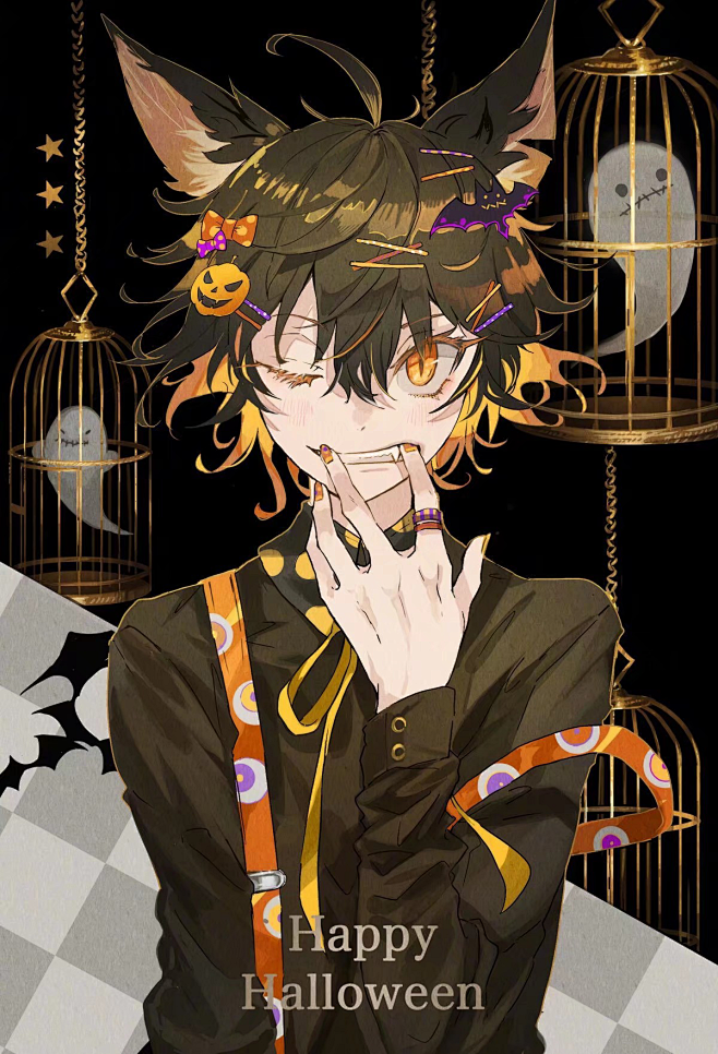 万圣节兽耳少年