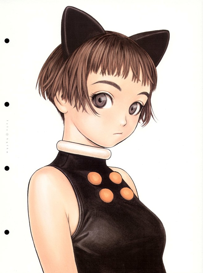 人物方面,最常描绘的则是短发美少女和苦涩的中年男子.