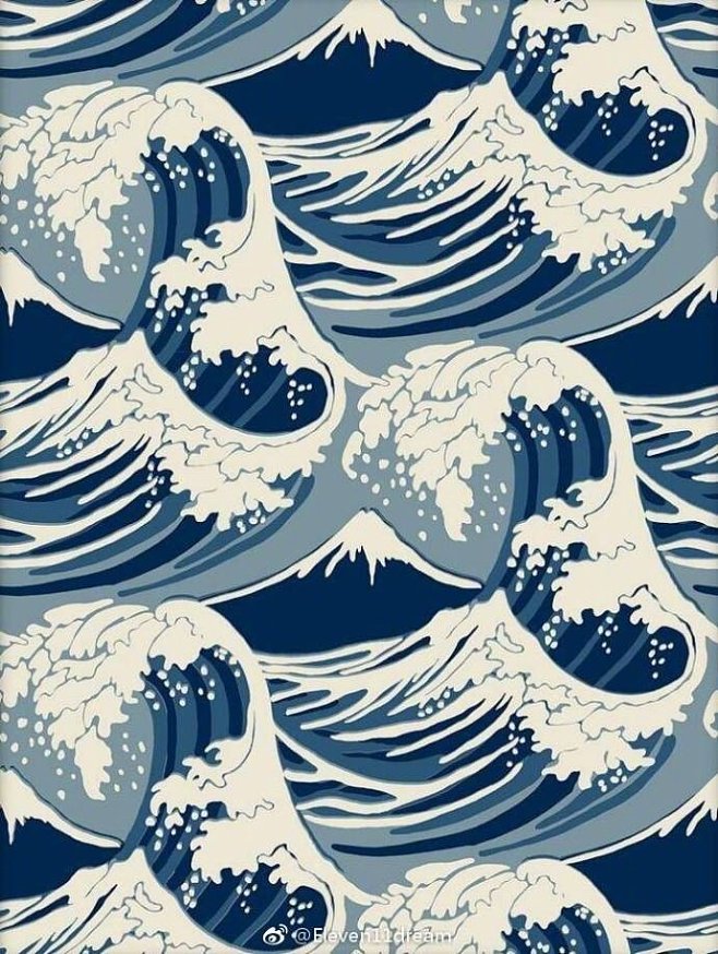 手绘素材：海浪纹理

出自：@ELeve...