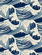 手绘素材：海浪纹理

出自：@ELeven11dreamer #手帐素材插画手绘##艺术范# ​​​​