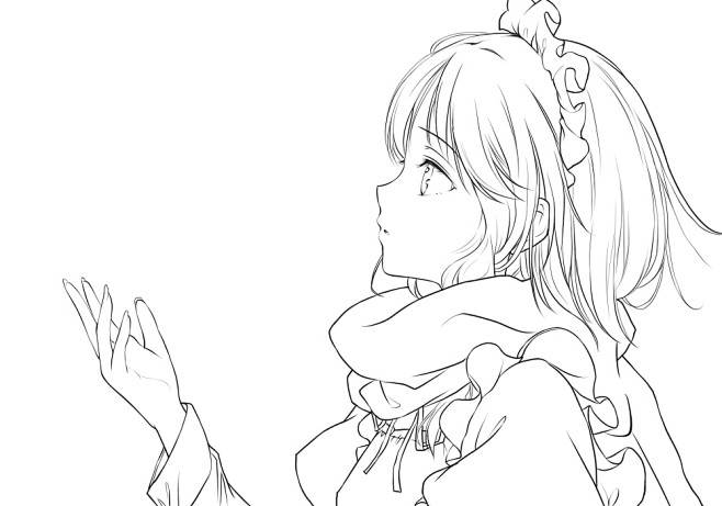 动漫线稿合集下载萌女群清新唯美人体pose线稿古风厚涂卡通水彩美少女