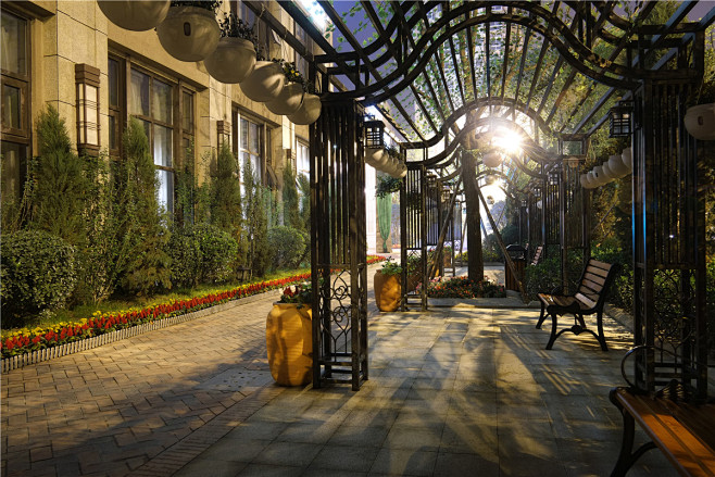 铁艺廊架长条形