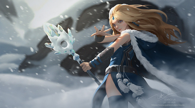 Crystal Maiden Dao Le Trong Fanart Crystal Maiden Dota2 Thank