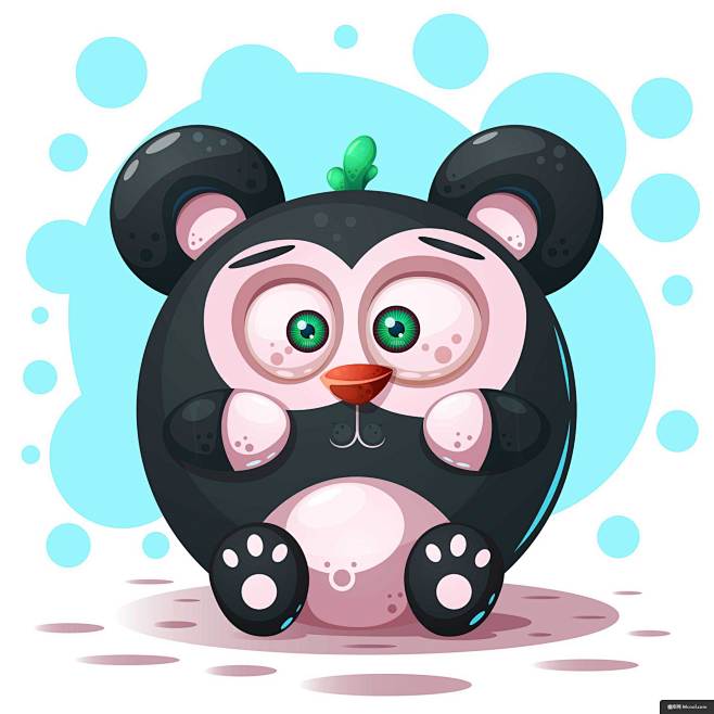 卡通插图动画片动物滑稽可爱卡通动物萌宠动物插画绘画