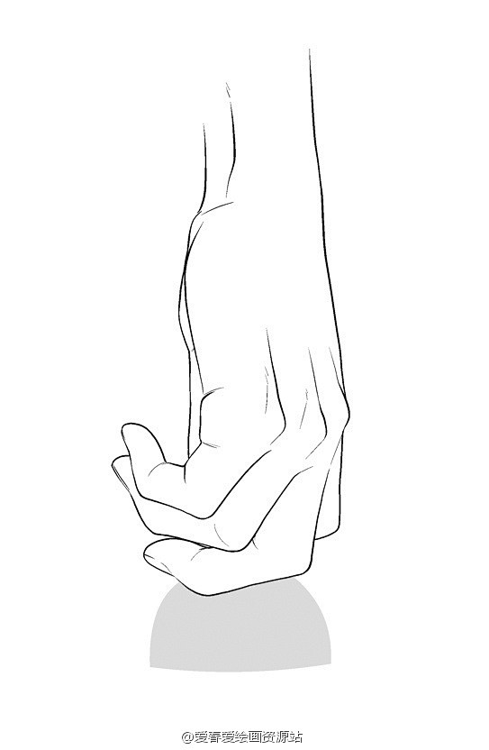 手的各种角度姿势之提上