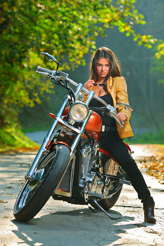 摩托车美女