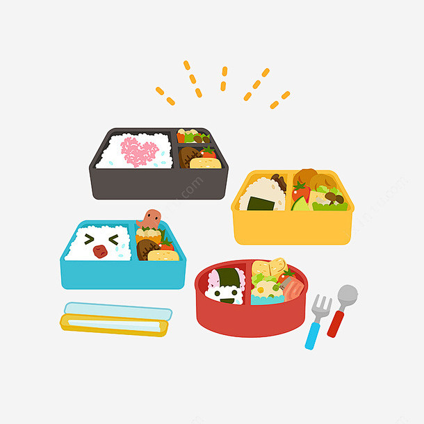 儿童卡通盒饭高清素材元素设计图片免费下载页面网页平面电商创意素材