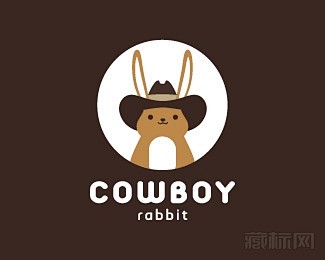 cowboyrabbit卡通兔子logo设计