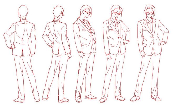 男子站姿素材优动漫动漫创作支援平台