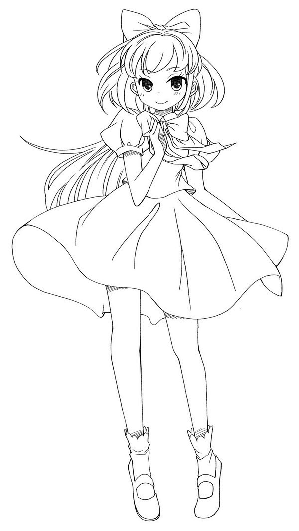 动漫线稿合集下载萌女群清新唯美人体pose线稿古风厚涂卡通水彩美少女