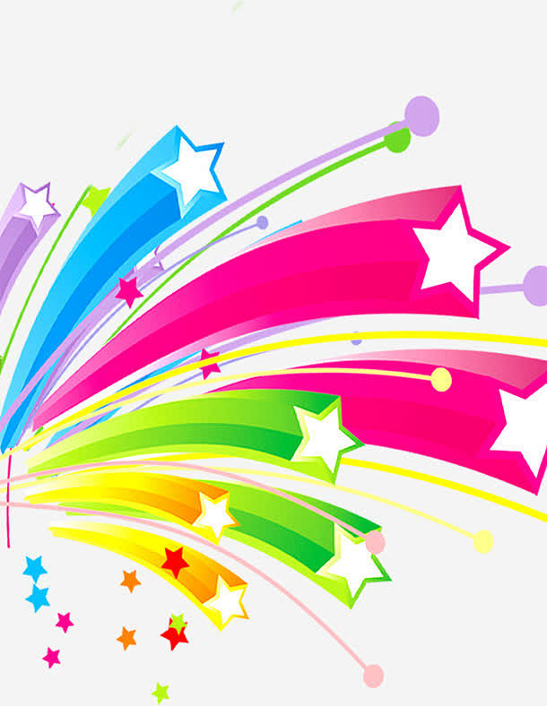 开业庆典彩带星星装饰元素
