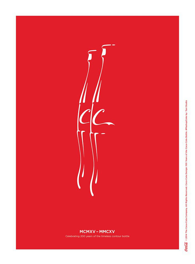 亲吻过去可口可乐经典玻璃瓶100岁海报作品2