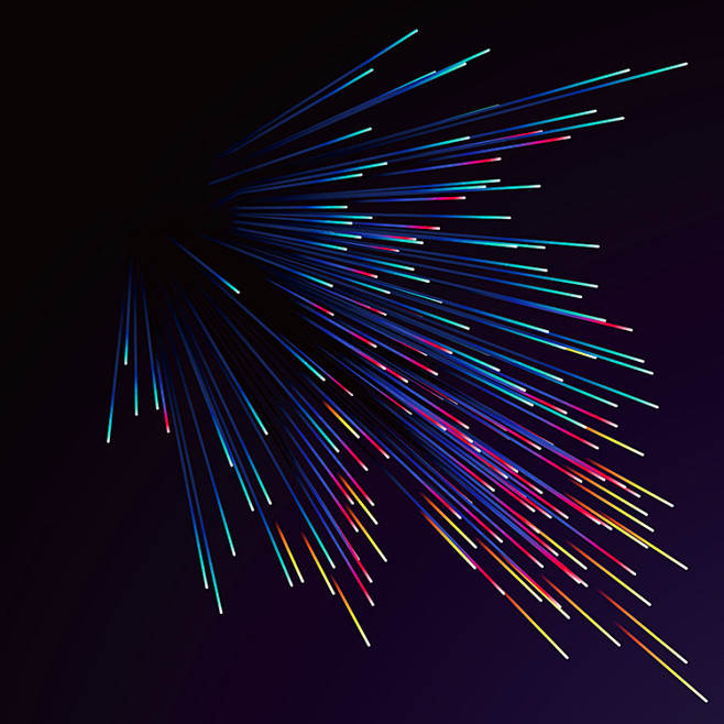 科技射线素材彩色渐变发光科技感光效高清背景图片矢量ps设计素材