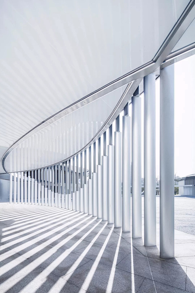 架空走廊环形走廊园区空中环形走廊圆环建筑室内室外走廊椭圆形建筑