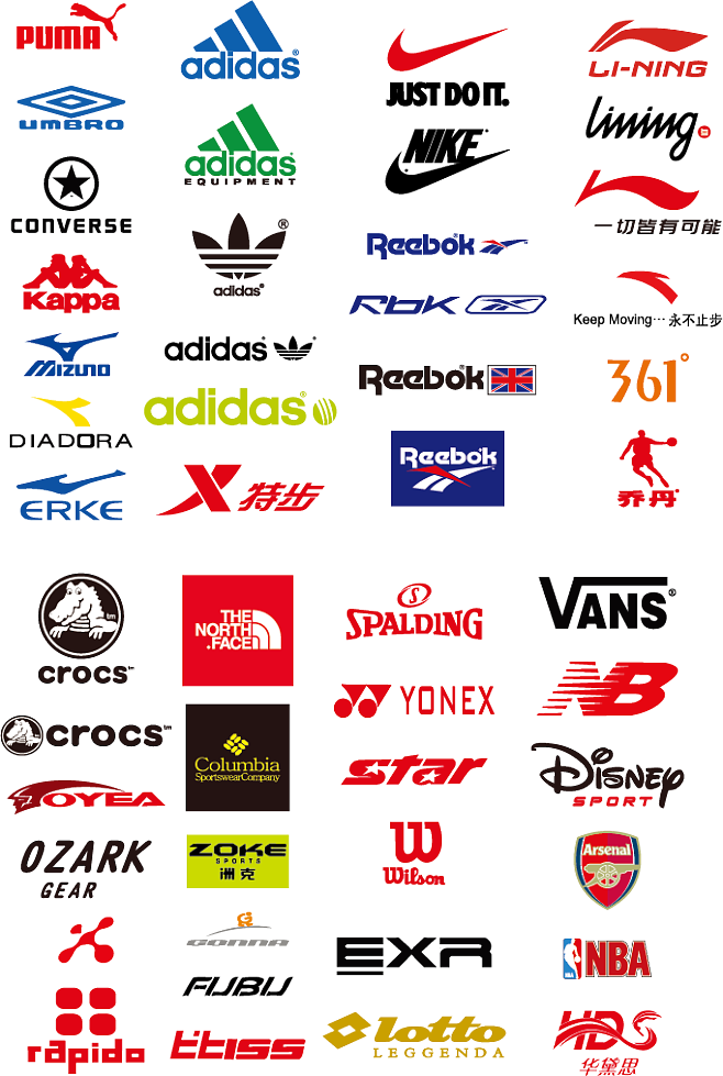 十大户外运动品牌图标图片