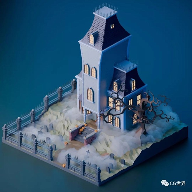 爱了爱了美到窒息的超美lowpoly作品