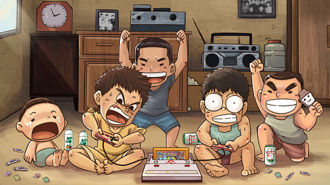 童年-花瓣网|陪你做生活的设计师 | 怀旧插画