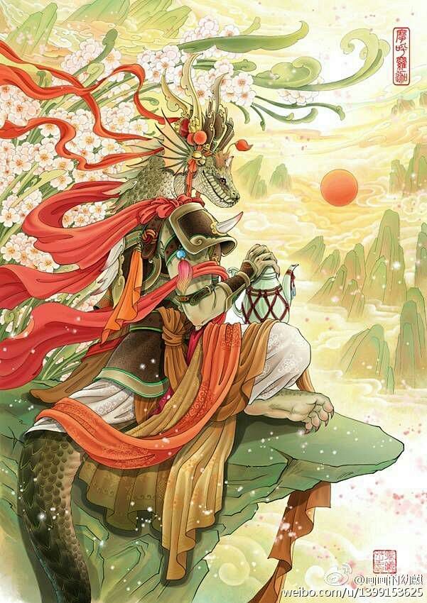 摩呼罗迦大蟒神人身蛇头善于演奏乐器同时也力大无比