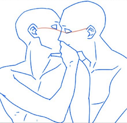 #sai资源库# 动漫双人/cp姿势画法参考!#绘师ふまる的双人互动人体练