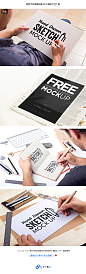四套手绘草稿品牌VI设计模板打包下载_字体传奇网-中国首个字体品牌设计师交流网