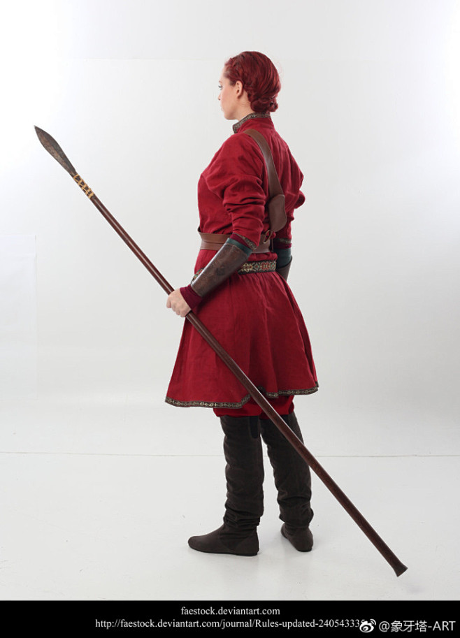 速写参考红衣长矛女士兵衣褶简直太适合画速写了关键词静态速写参考