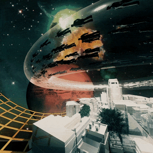 画面重复着动荡的情绪噪点不知不觉就让你陷入一团复古范儿的科幻电波