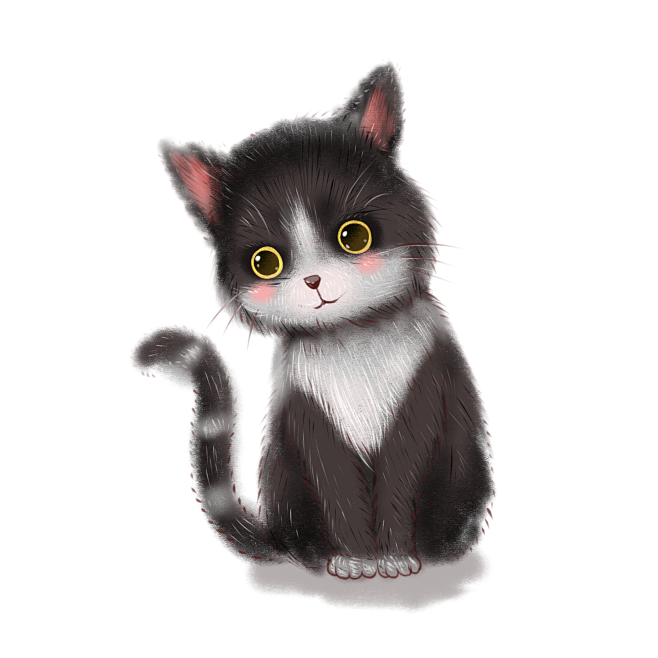 卡通插画动物可爱小猫咪png免抠素材猫p.