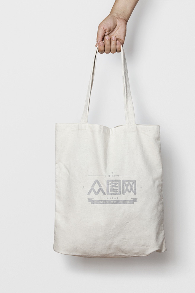简约时尚帆布袋样机-众图网