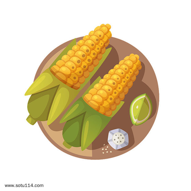 玉米做的美食简笔画图片
