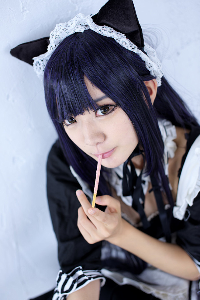 毓流苏从junlingart转采于2015-04-22 15:54:41猫耳女仆凛凛蝶,黑丝