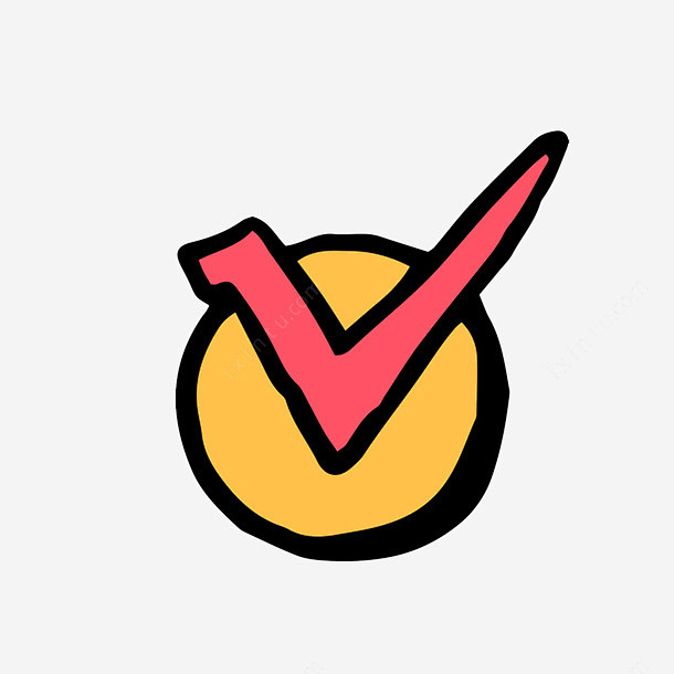 丑萌的打对勾的图标