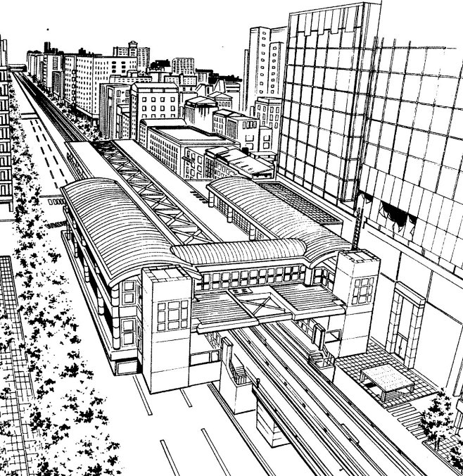 火车站简笔画法图片
