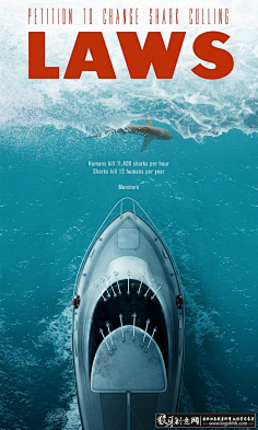 cn 海报灵感 创意大海背景海报构图 鲨鱼轮船 鲨鱼海报 轮船海报 大海