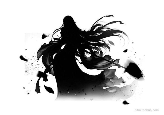 古风武侠剪影素材