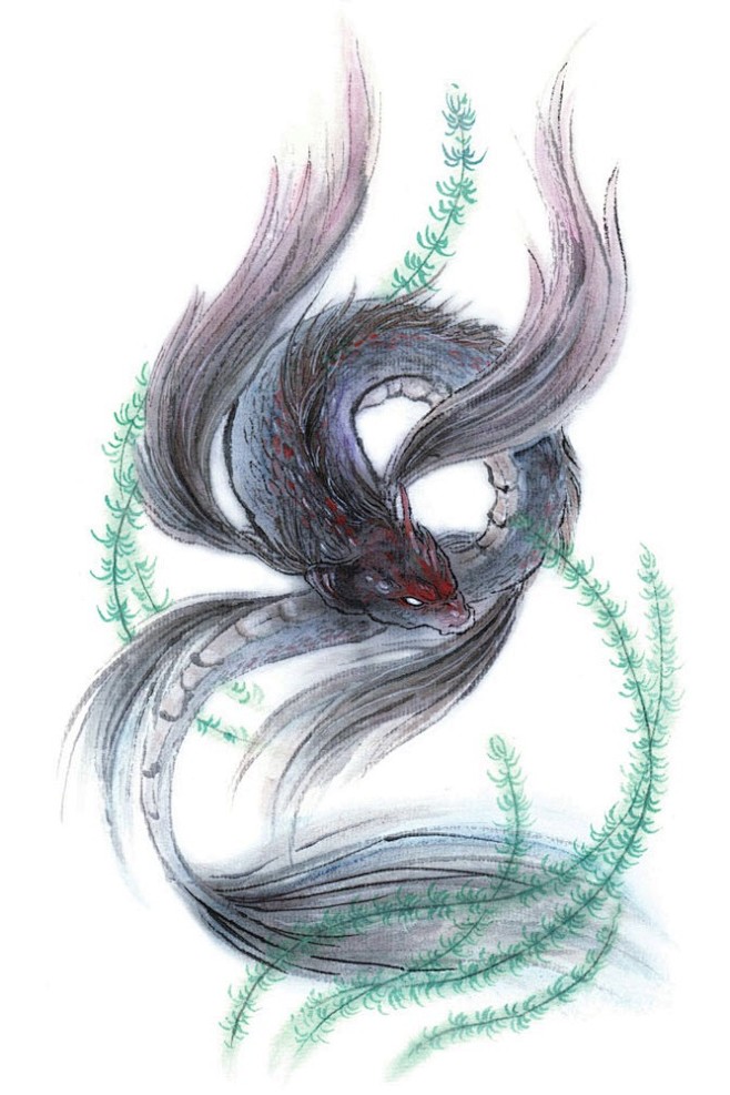 其中有虎蛟,其状鱼身而蛇尾,其音如鸳