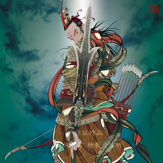 张旺插画二郎显圣