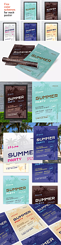 时尚高端简约多用途的高品质夏天夏季渡假旅游夏季传单海报设计模板集合#4