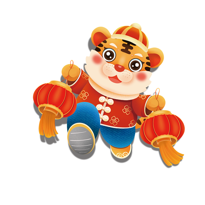 中国风卡通老虎