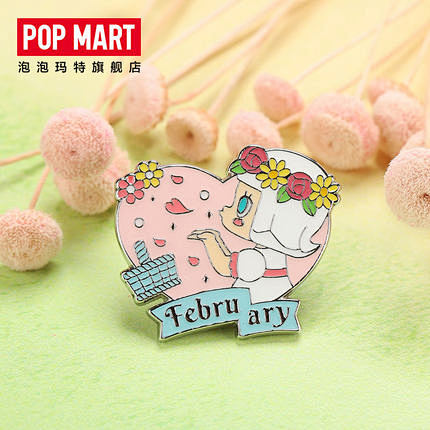 popmart泡泡玛特molly徽章花童系列徽章纪念品不支持退货退款