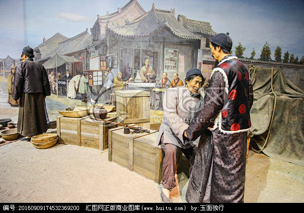 古代市场交易场景