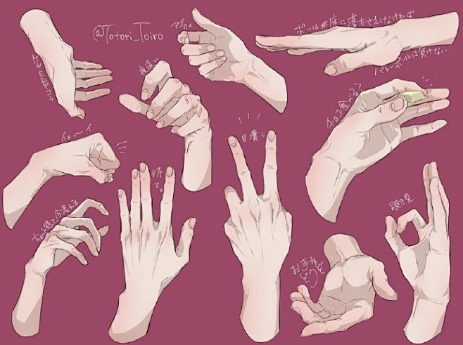 绘画参考二次元手的绘制参考67676767