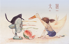 YO稚鬼刘小粉采集到YO-节气-插画