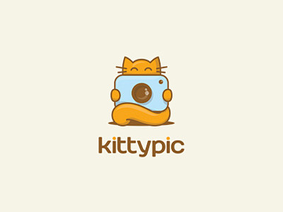 一组超可爱的猫咪logo
