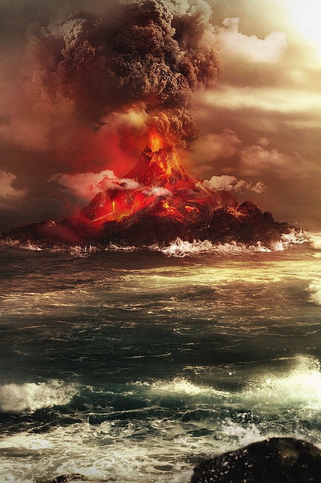 火山爆发@北坤人素材