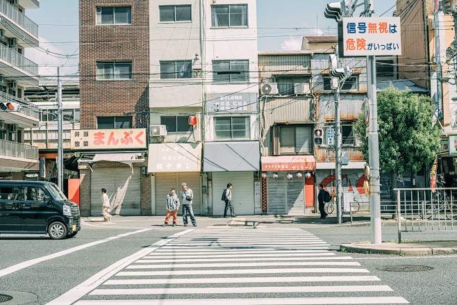 日本街道街景城市小鎮鄉村