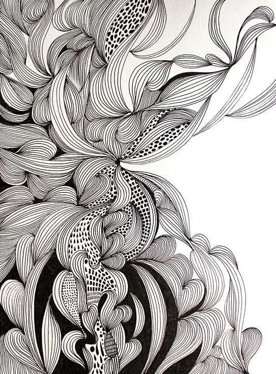 艺术家helenwells拥抱fabriano艺术纸上的复杂直观独特的手绘笔画它